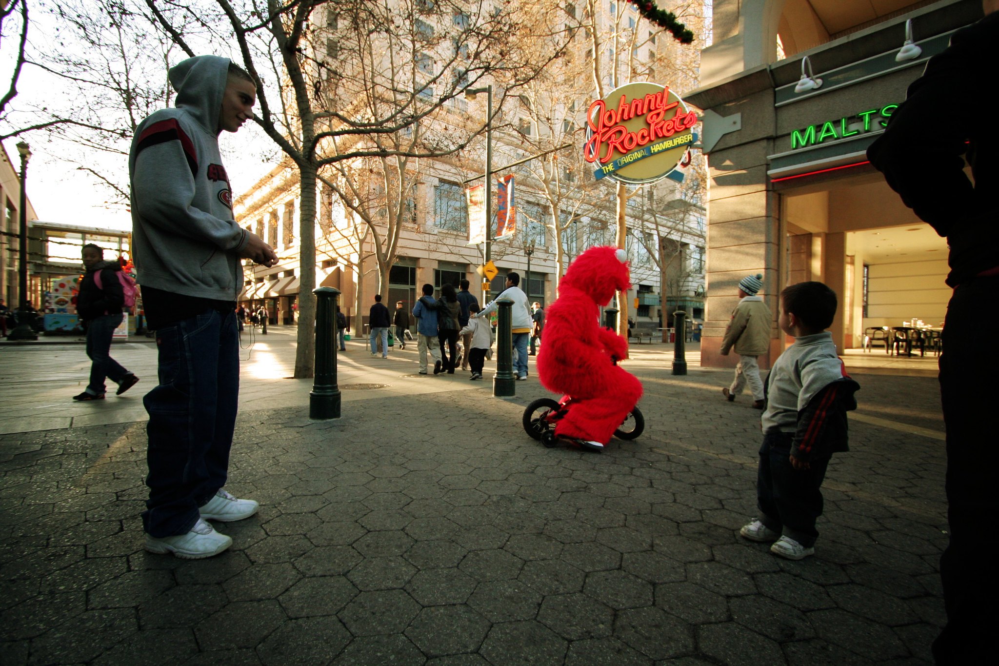 Elmo is a Muppet character on the children's television show Sesame Street.